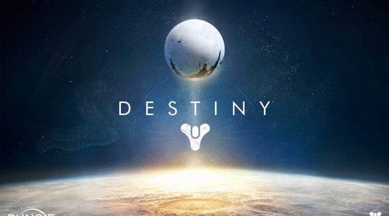 A mysterious orb hovers in space above a rim-lit earth, the words Destiny and the Desting logo superimposed over the image